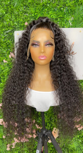 Custom Cambodian curly frontal wig 30 inches